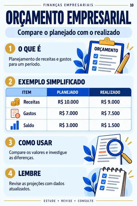 Orçamento Empresarial — prévia de mapa visual